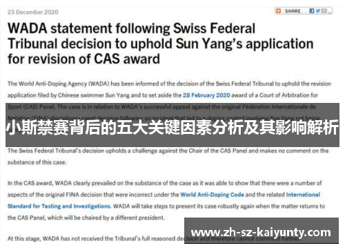 小斯禁赛背后的五大关键因素分析及其影响解析